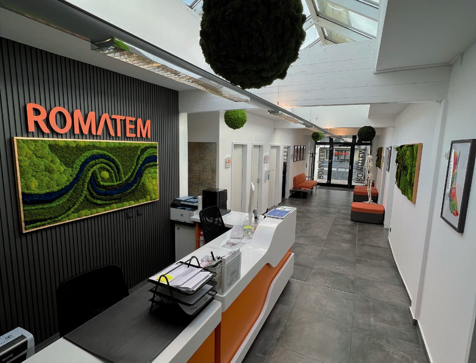 Reception area of a Romatem centre