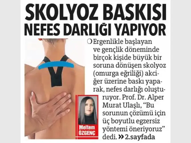 Hürriyet Ankara clipping on scoliosis